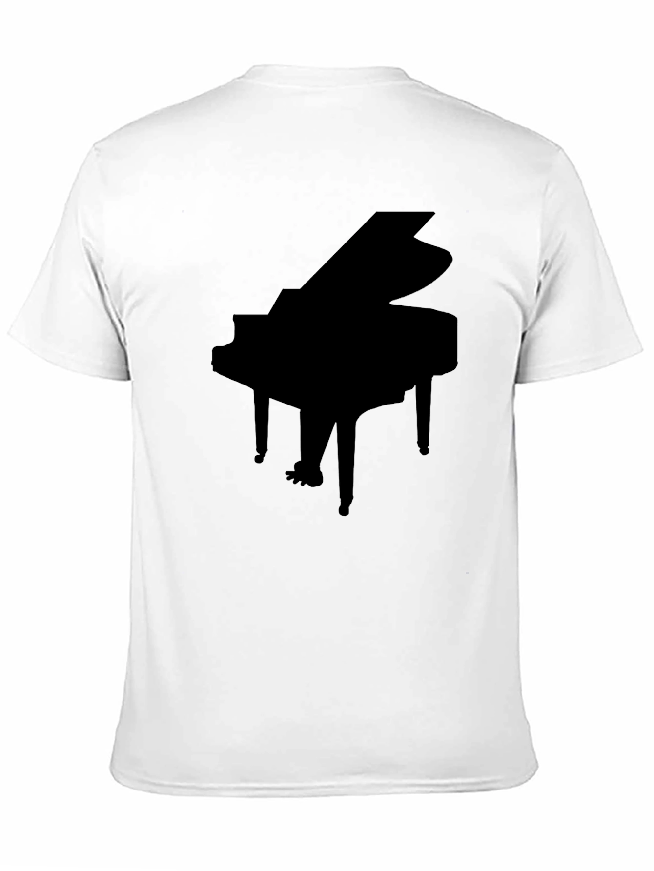 Grand Piano Silhouette Black T-Shirt