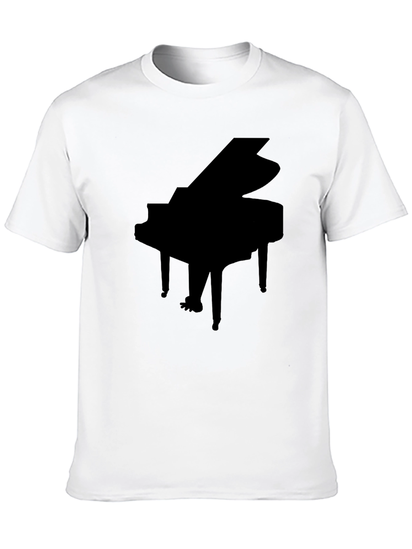 Grand Piano Silhouette Black T-Shirt
