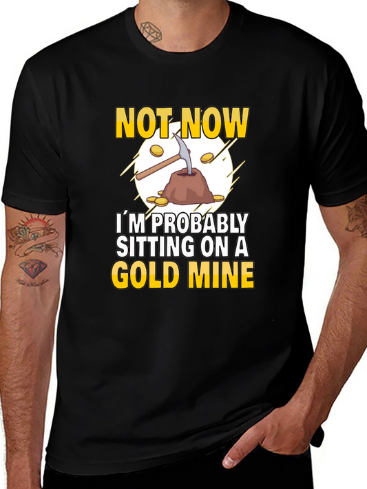 Gold Mine Graphic T-Shirt - Novelty Tee