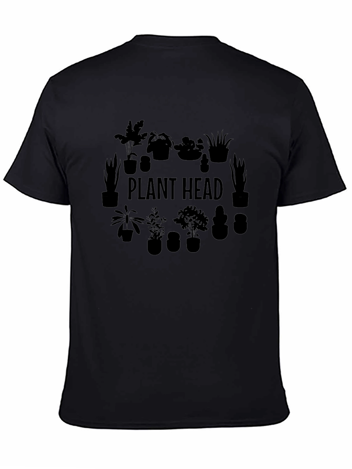 Plant Head Graphic Tee - Black Unisex T-Shirt