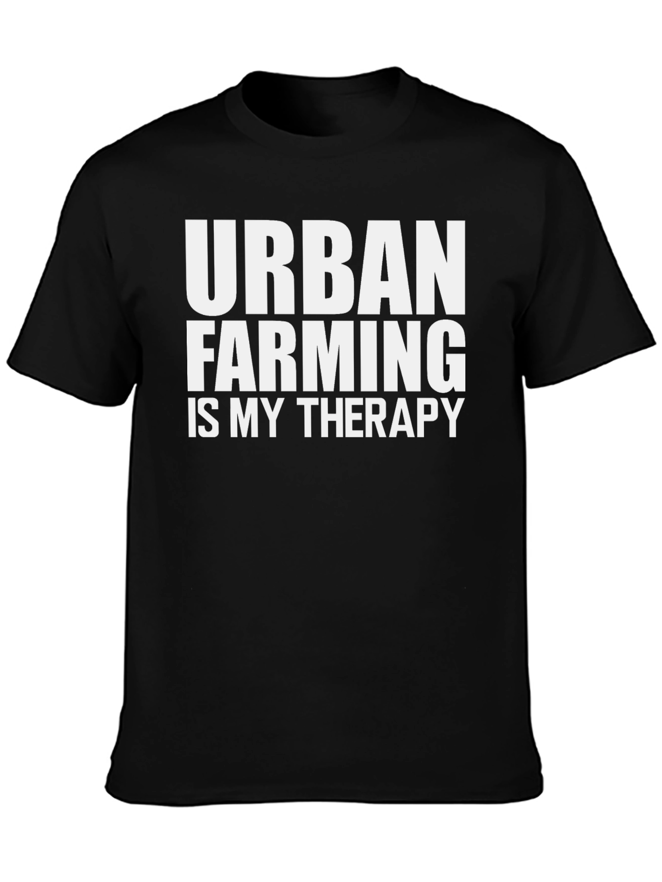 Urban Farming Therapy T-Shirt - Black Cotton Tee
