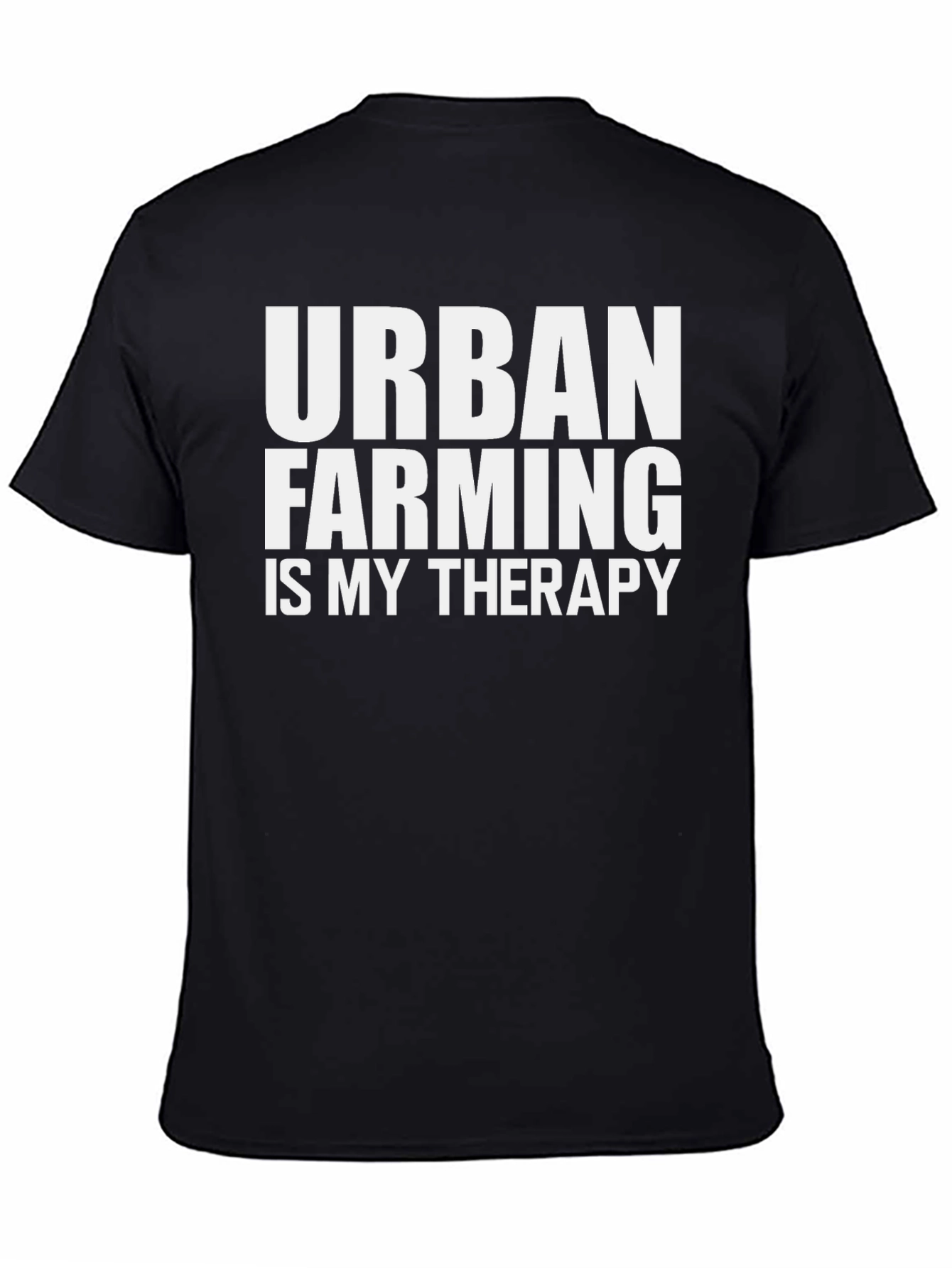 Urban Farming Therapy T-Shirt - Black Cotton Tee