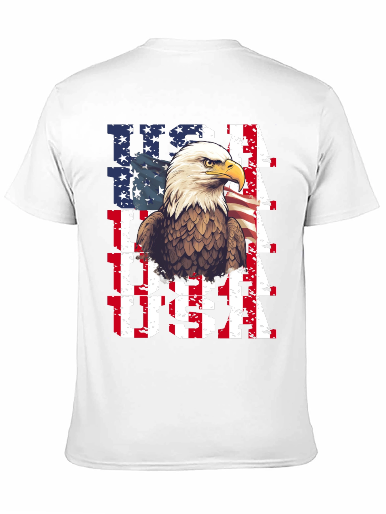 Patriotic Eagle USA Flag Graphic Tee