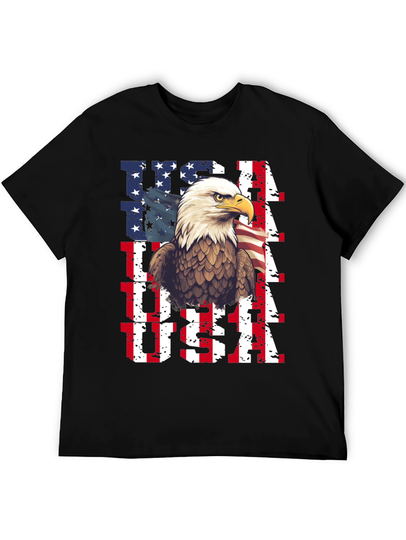 Patriotic Eagle USA Flag Graphic Tee