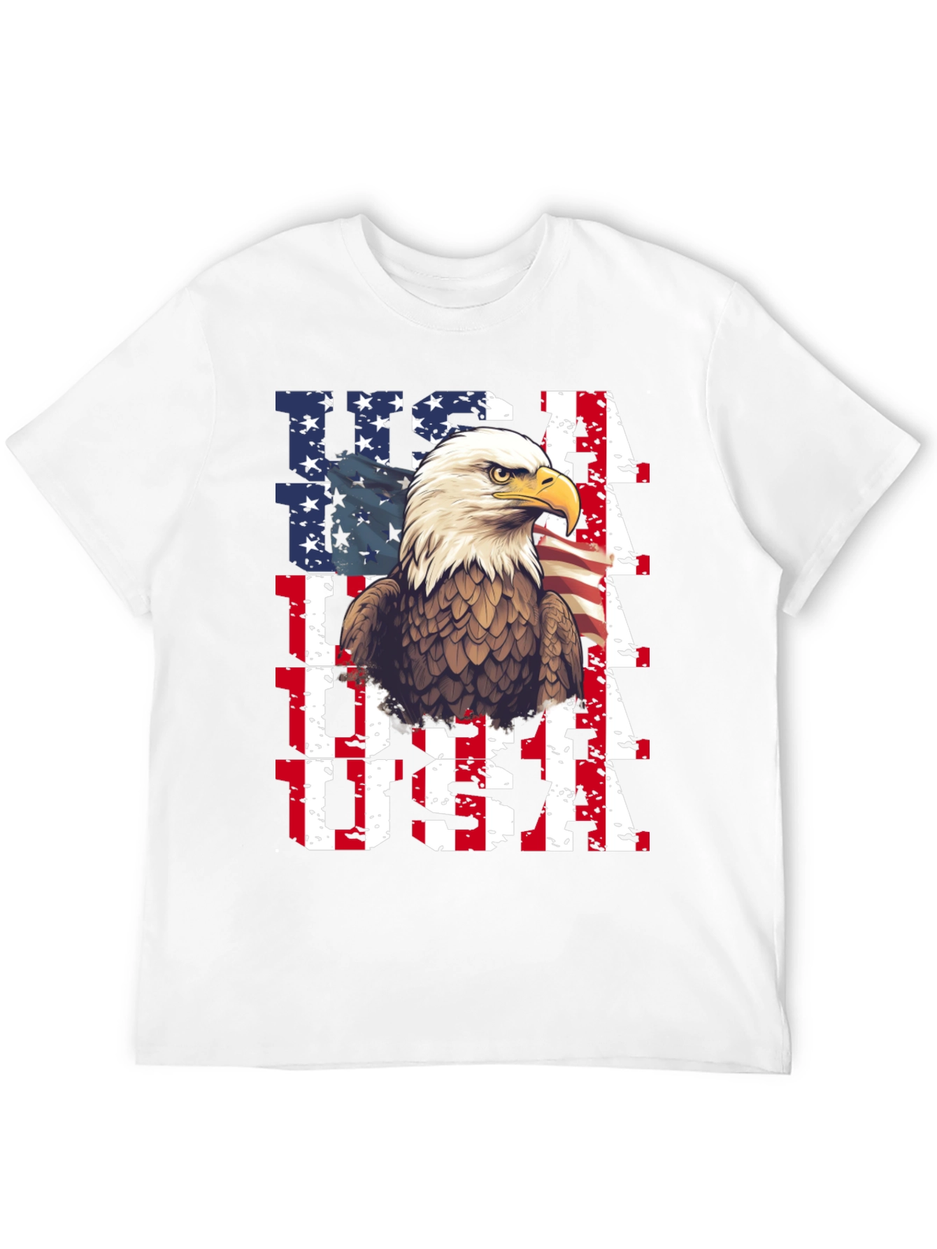 Patriotic Eagle USA Flag Graphic Tee