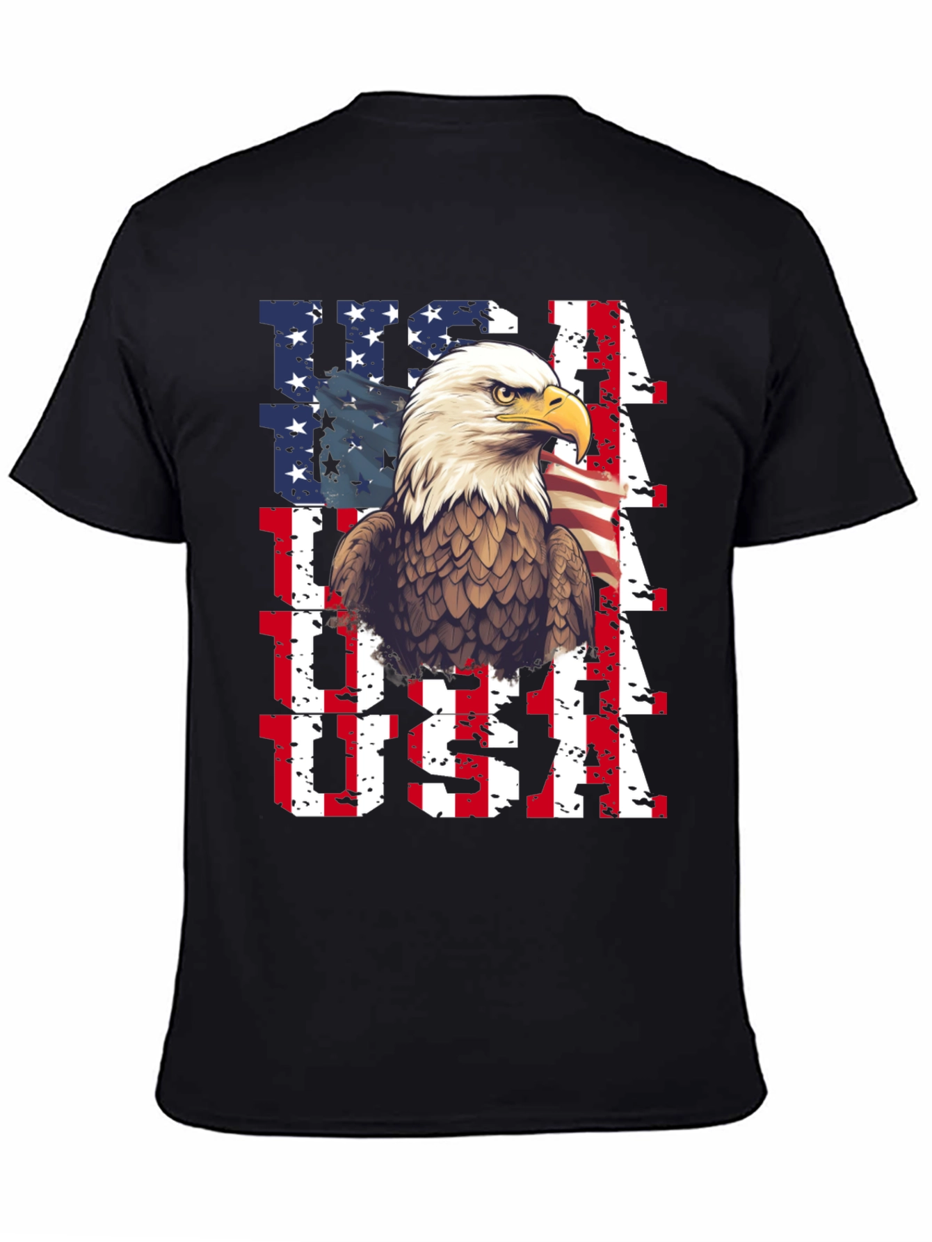 Patriotic Eagle USA Flag Graphic Tee