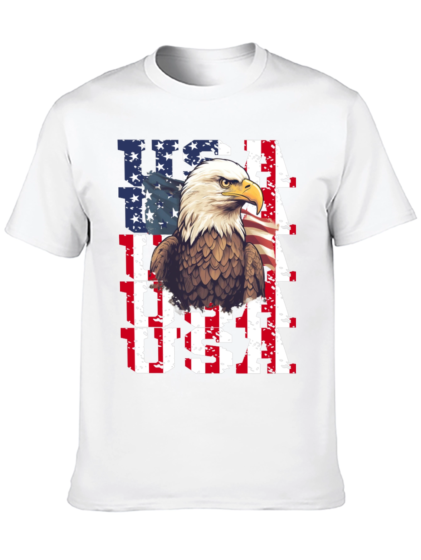 Patriotic Eagle USA Flag Graphic Tee