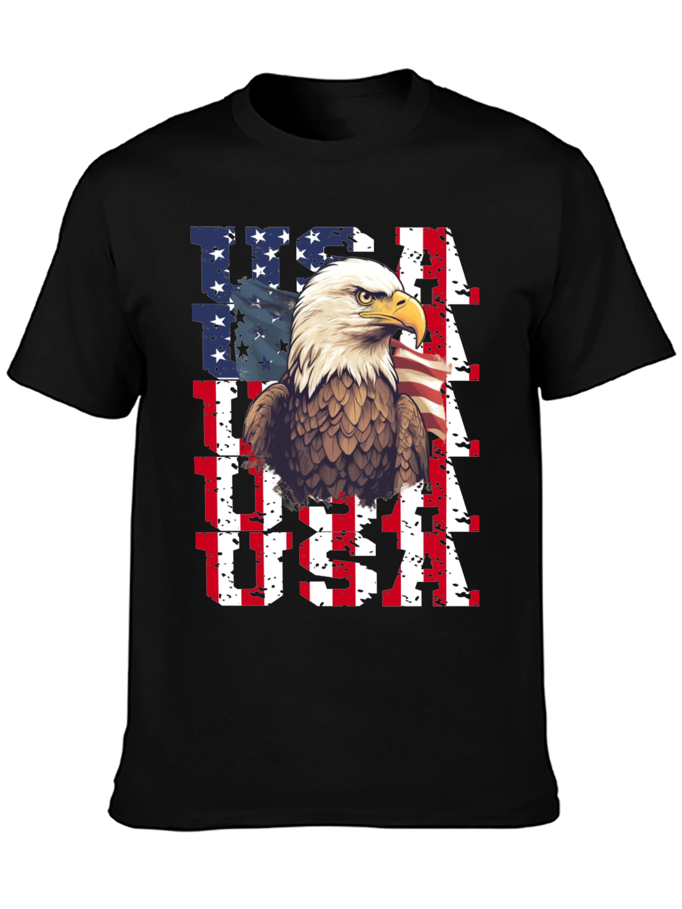 Patriotic Eagle USA Flag Graphic Tee