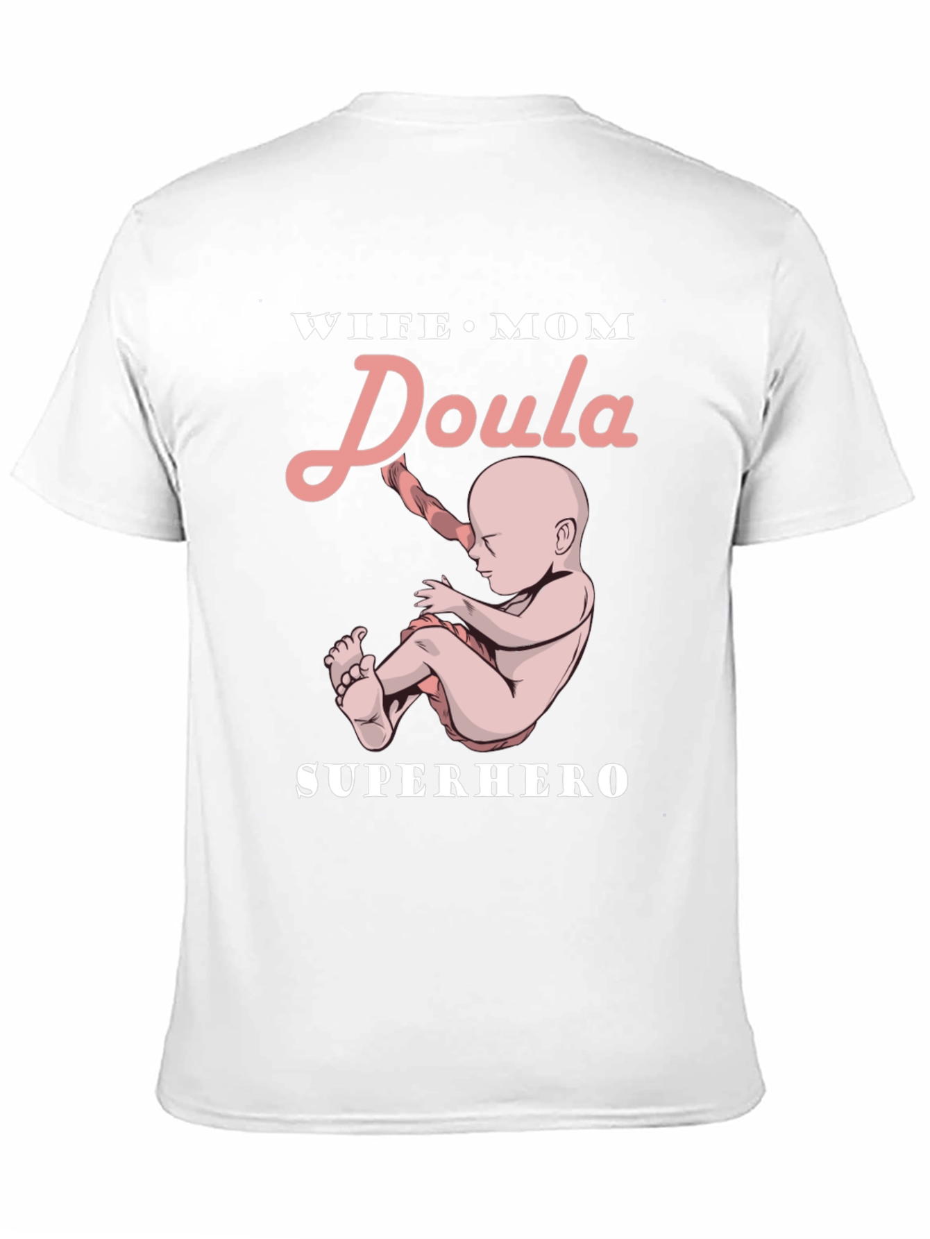 Wife Mom Doula Superhero Graphic Tee