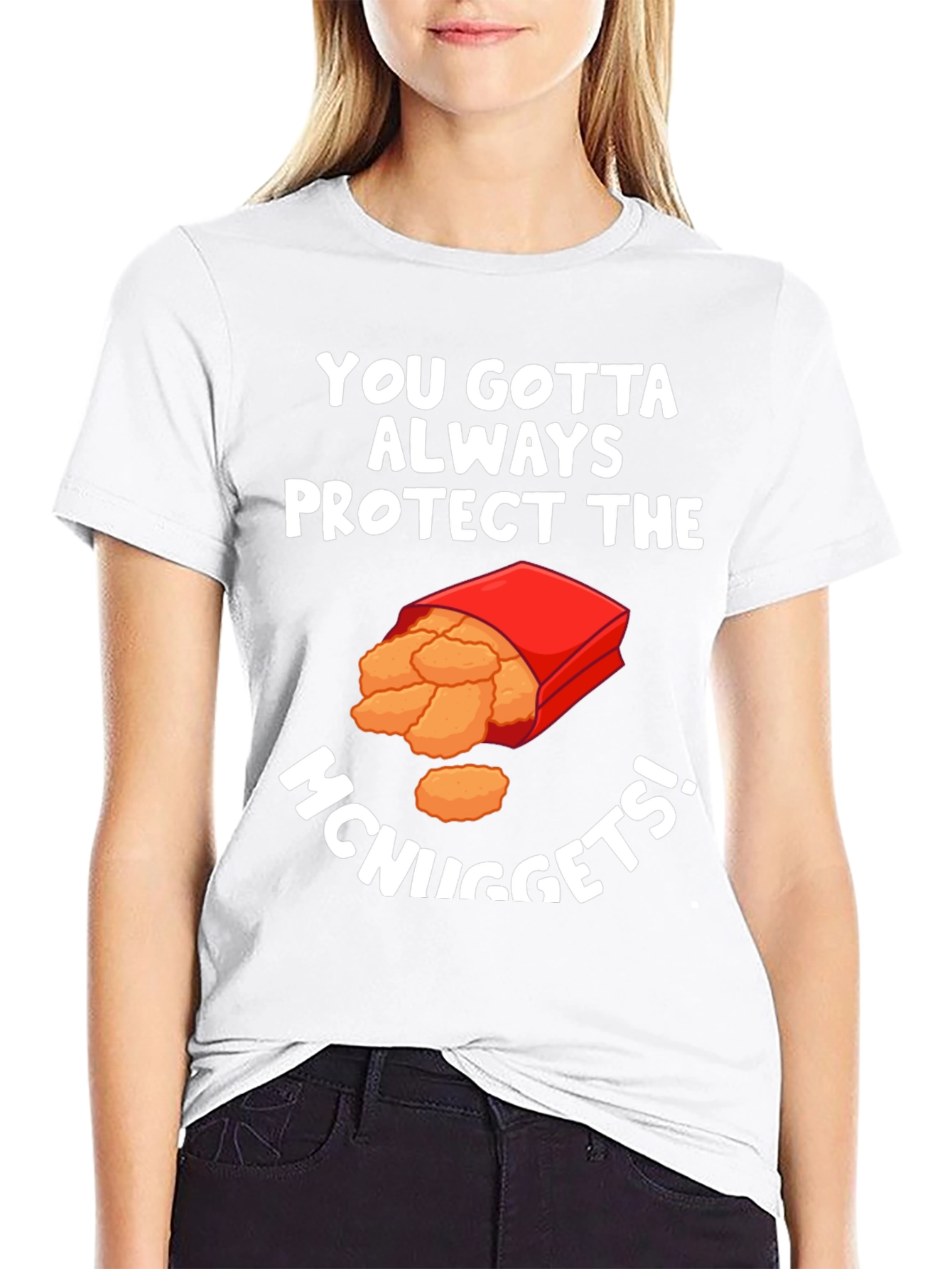 Protect The McNuggets Funny Graphic T-Shirt