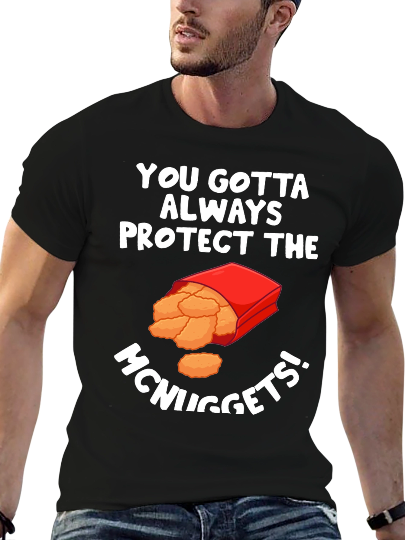 Protect The McNuggets Funny Graphic T-Shirt