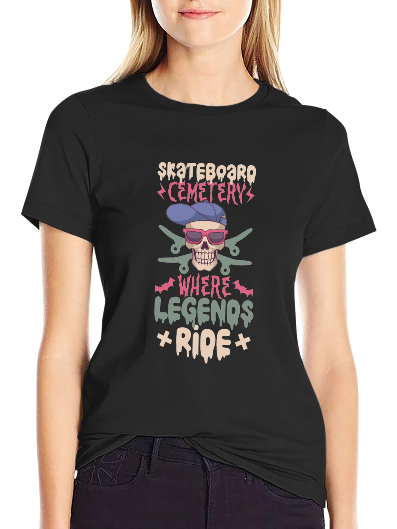 Skateboard Cemetery T-Shirt - Legends Ride