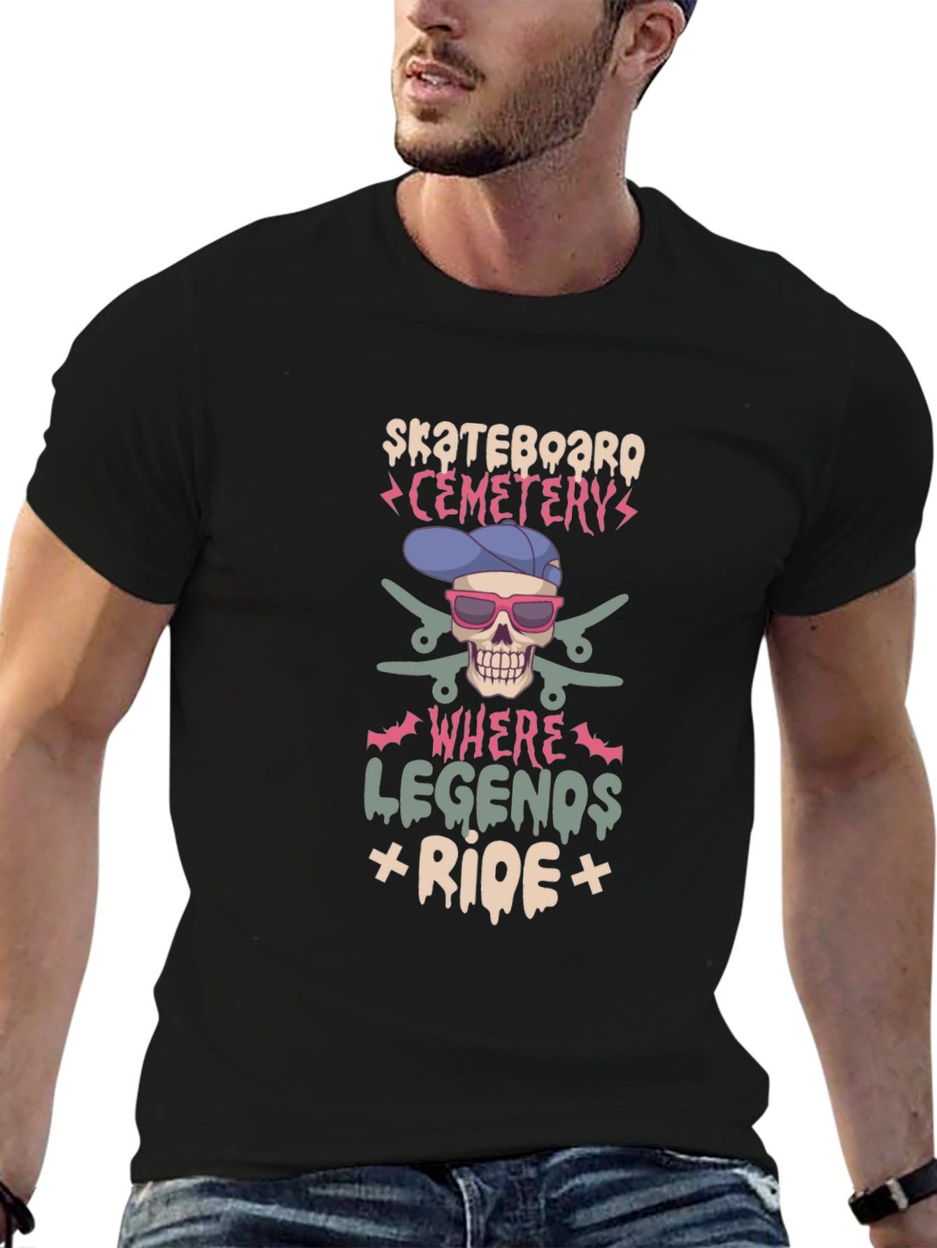 Skateboard Cemetery T-Shirt - Legends Ride