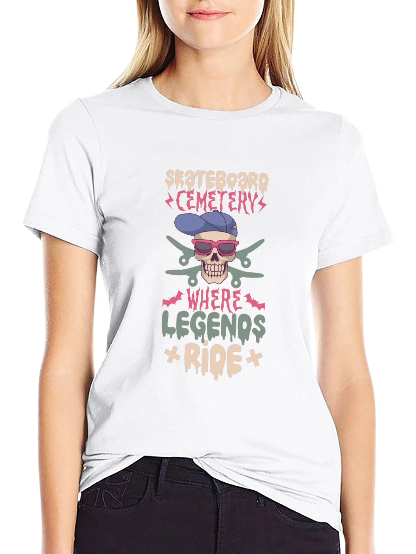 Skateboard Cemetery T-Shirt - Legends Ride