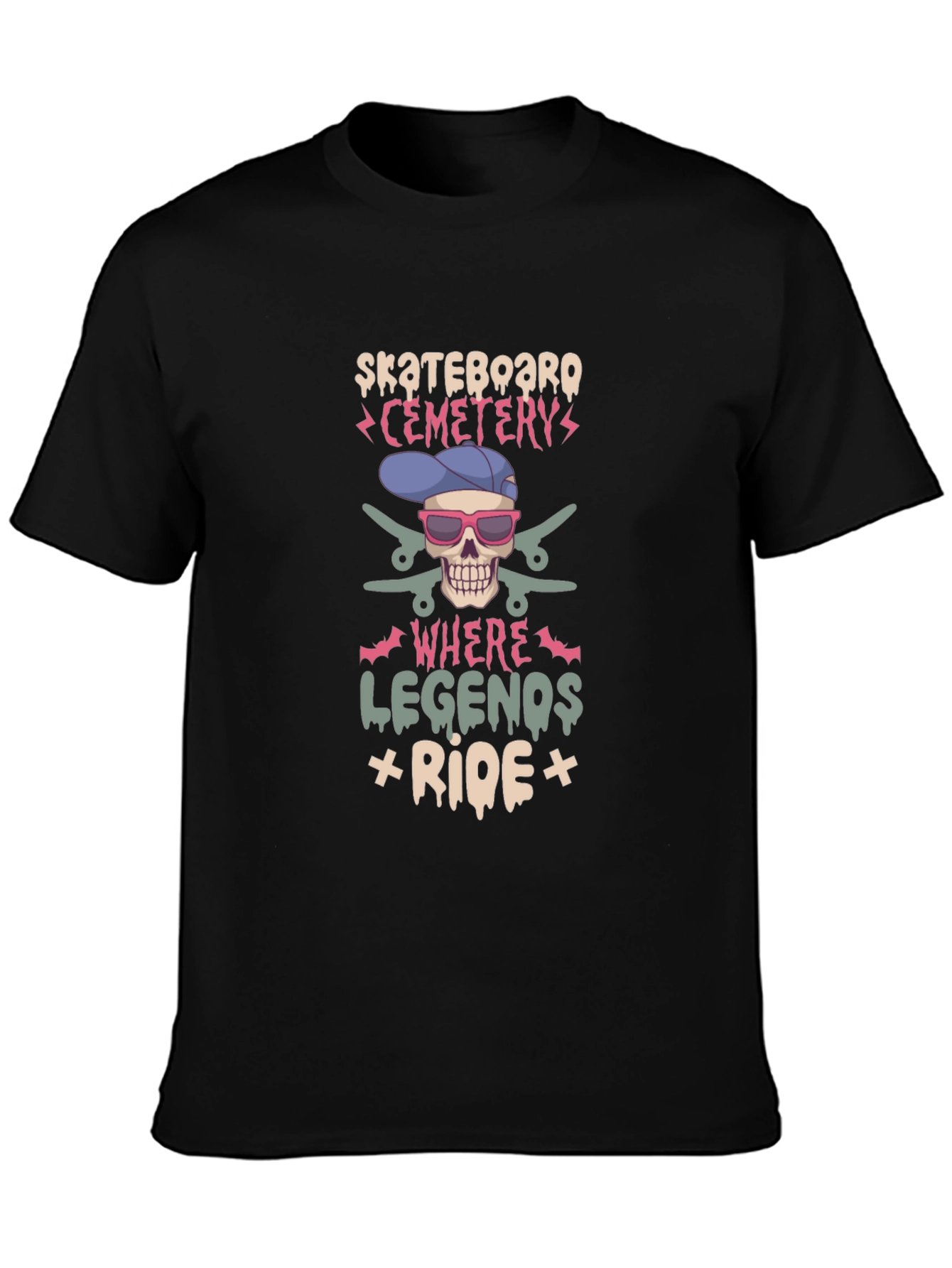 Skateboard Cemetery T-Shirt - Legends Ride