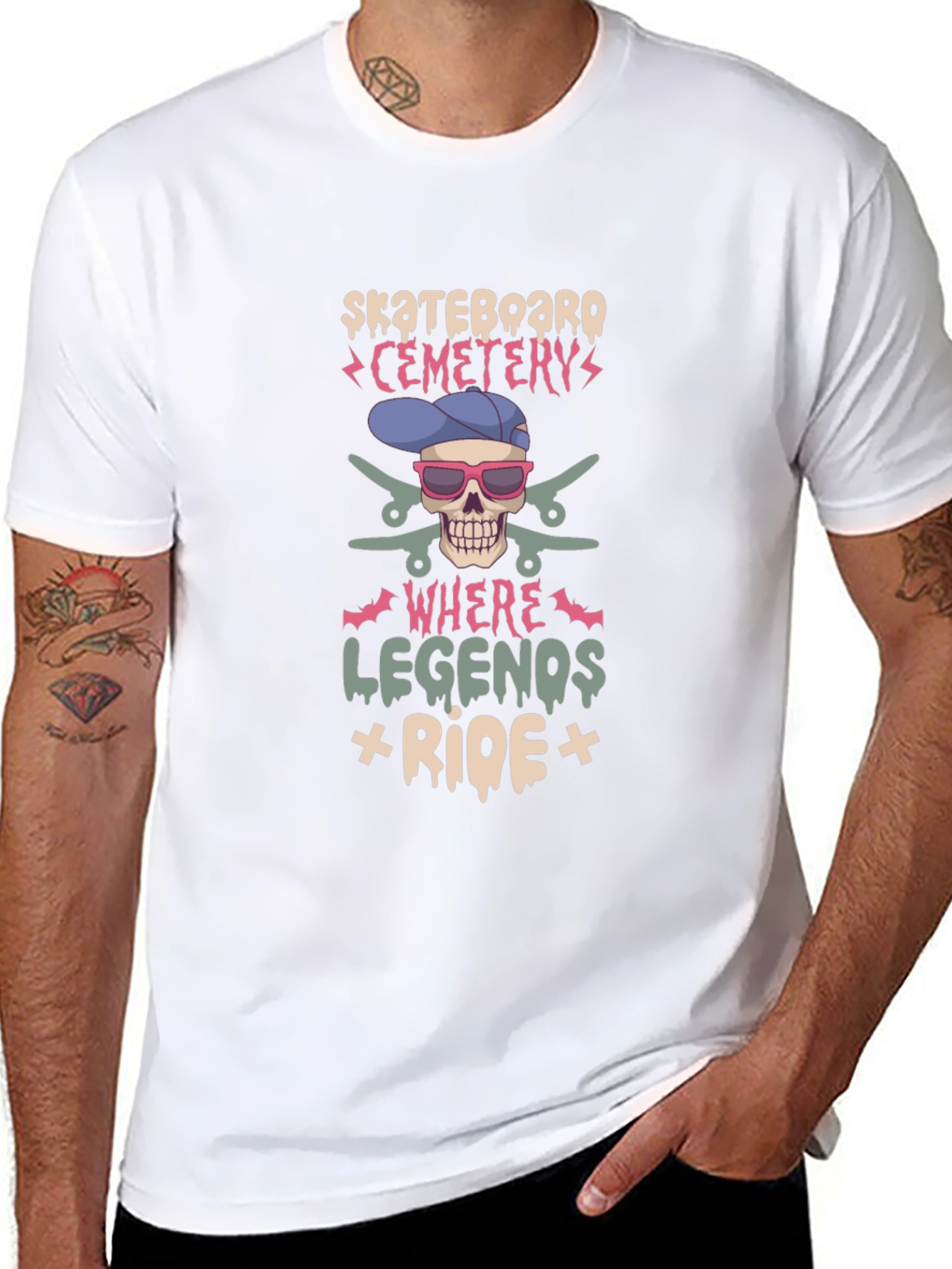 Skateboard Cemetery T-Shirt - Legends Ride
