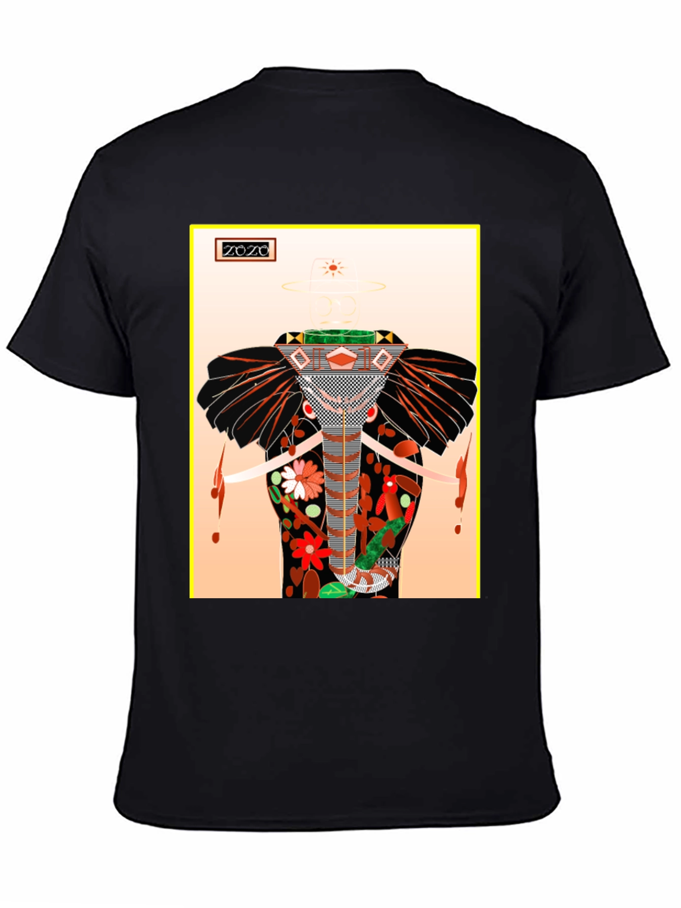 Abstract Elephant Graphic Tee - Unique Artistic Design