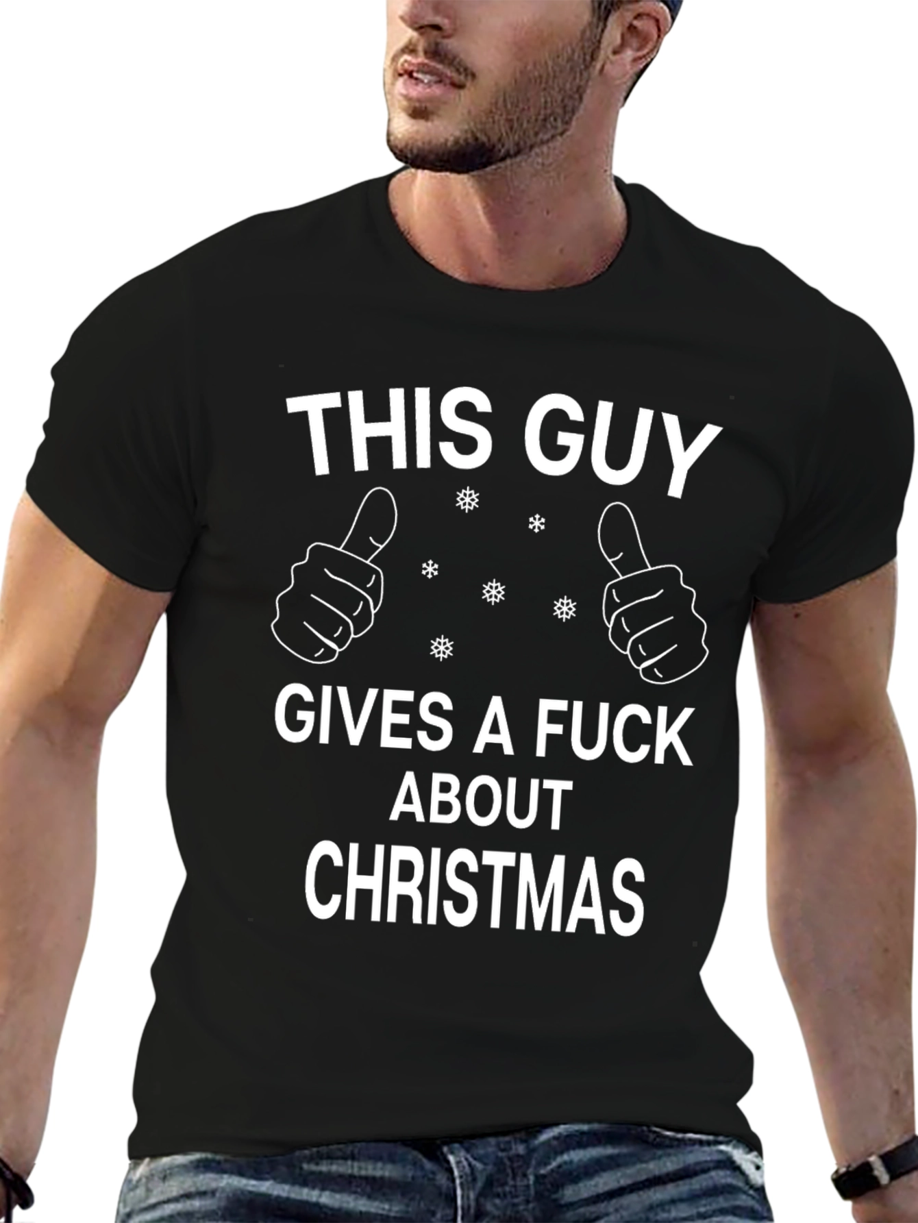 Funny Christmas T-Shirt - This Guy Gives a F*ck