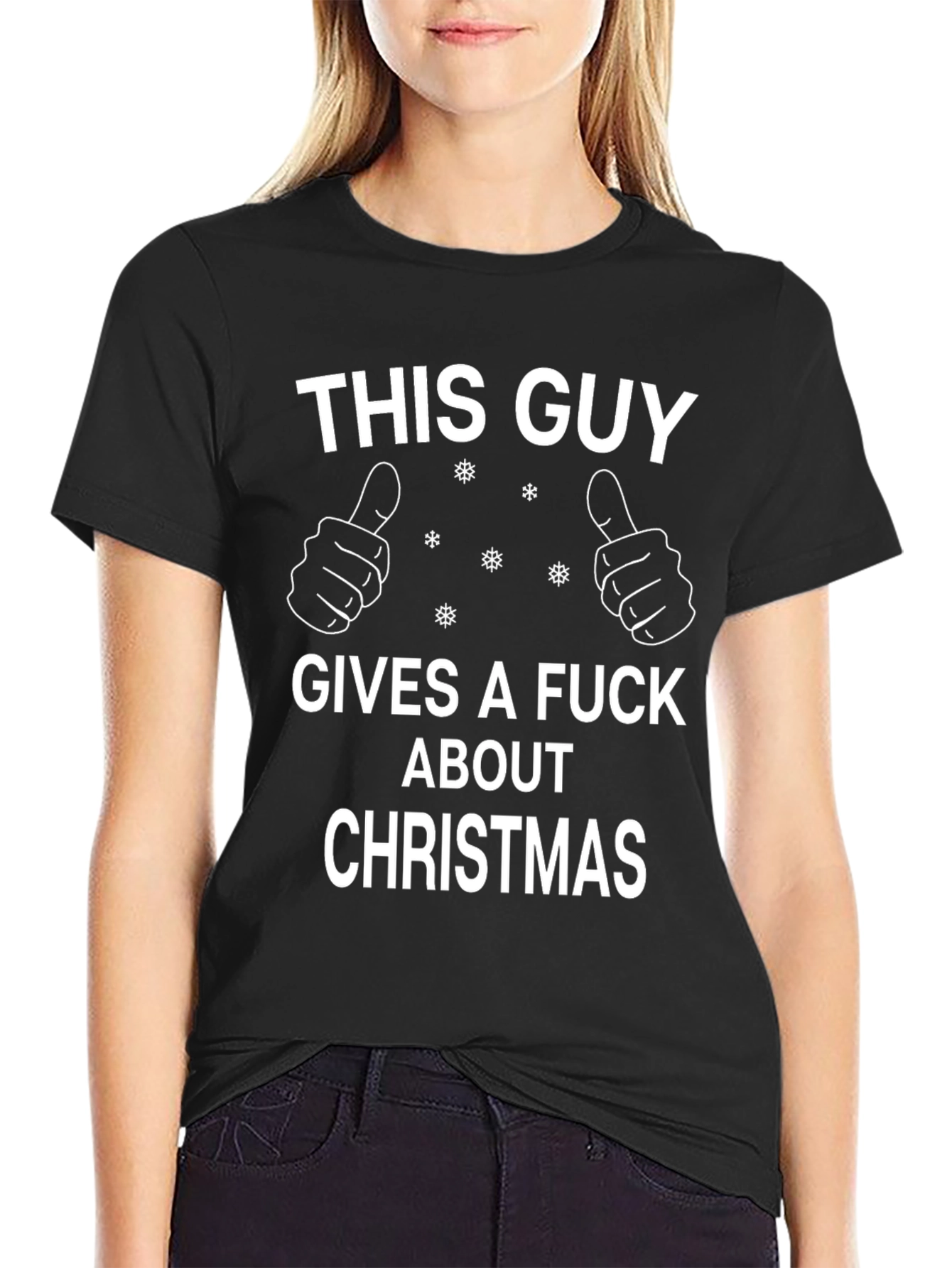 Funny Christmas T-Shirt - This Guy Gives a F*ck