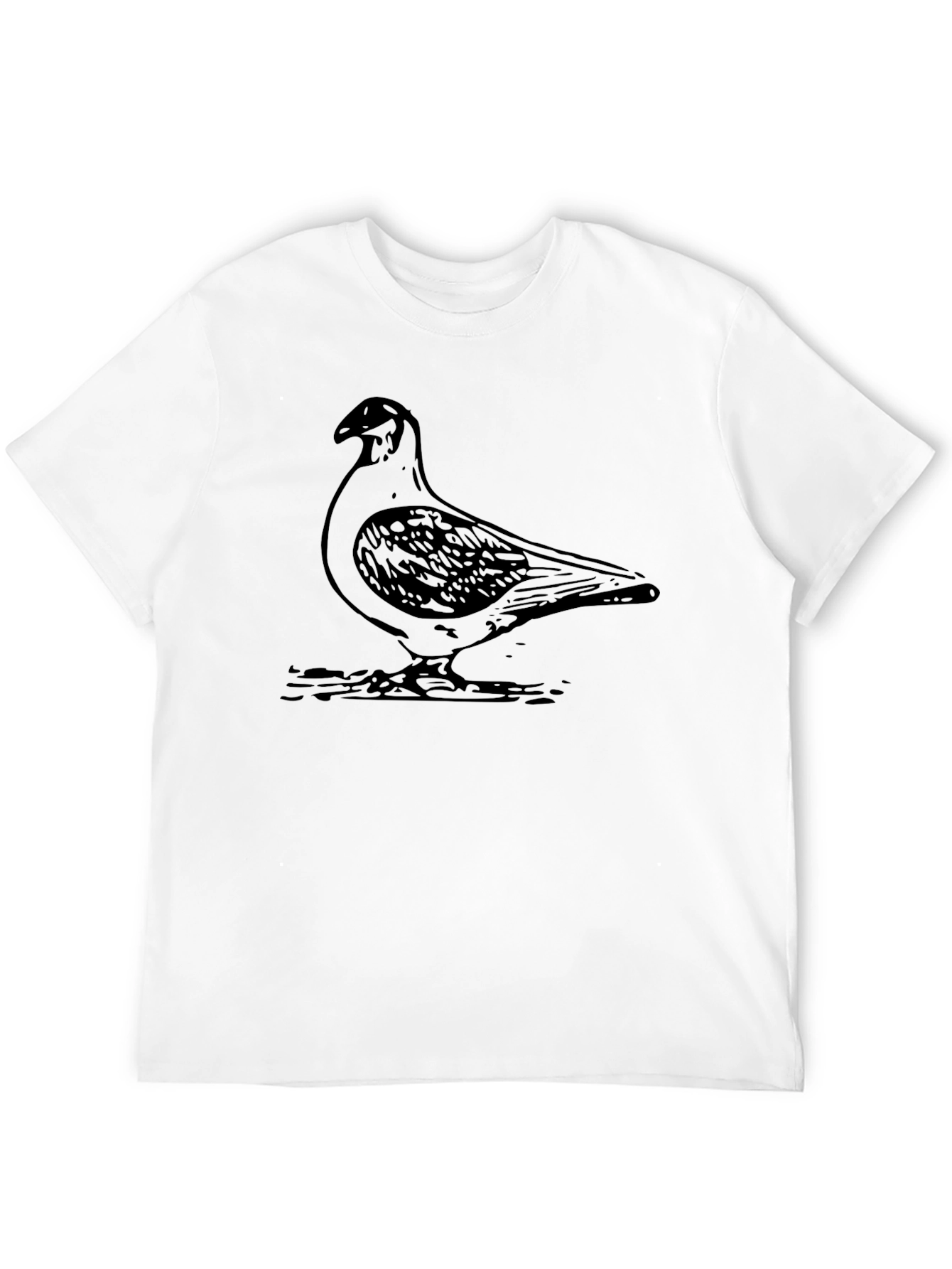 Pigeon Graphic Tee - Mens Black T-Shirt