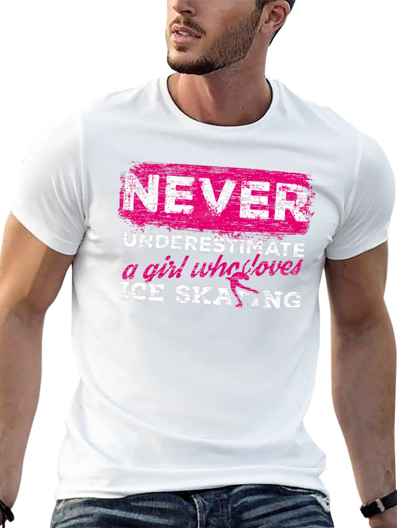 Never Underestimate a Girl Who Loves Ice Skating T-Shirt