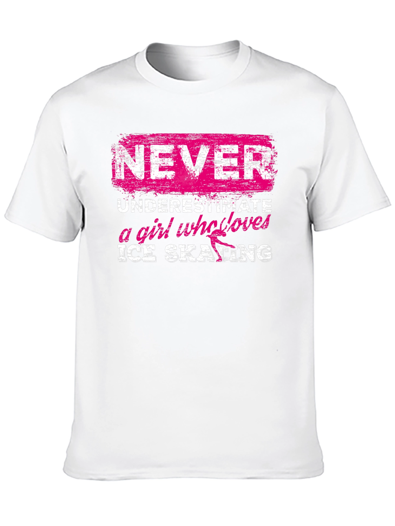 Never Underestimate a Girl Who Loves Ice Skating T-Shirt