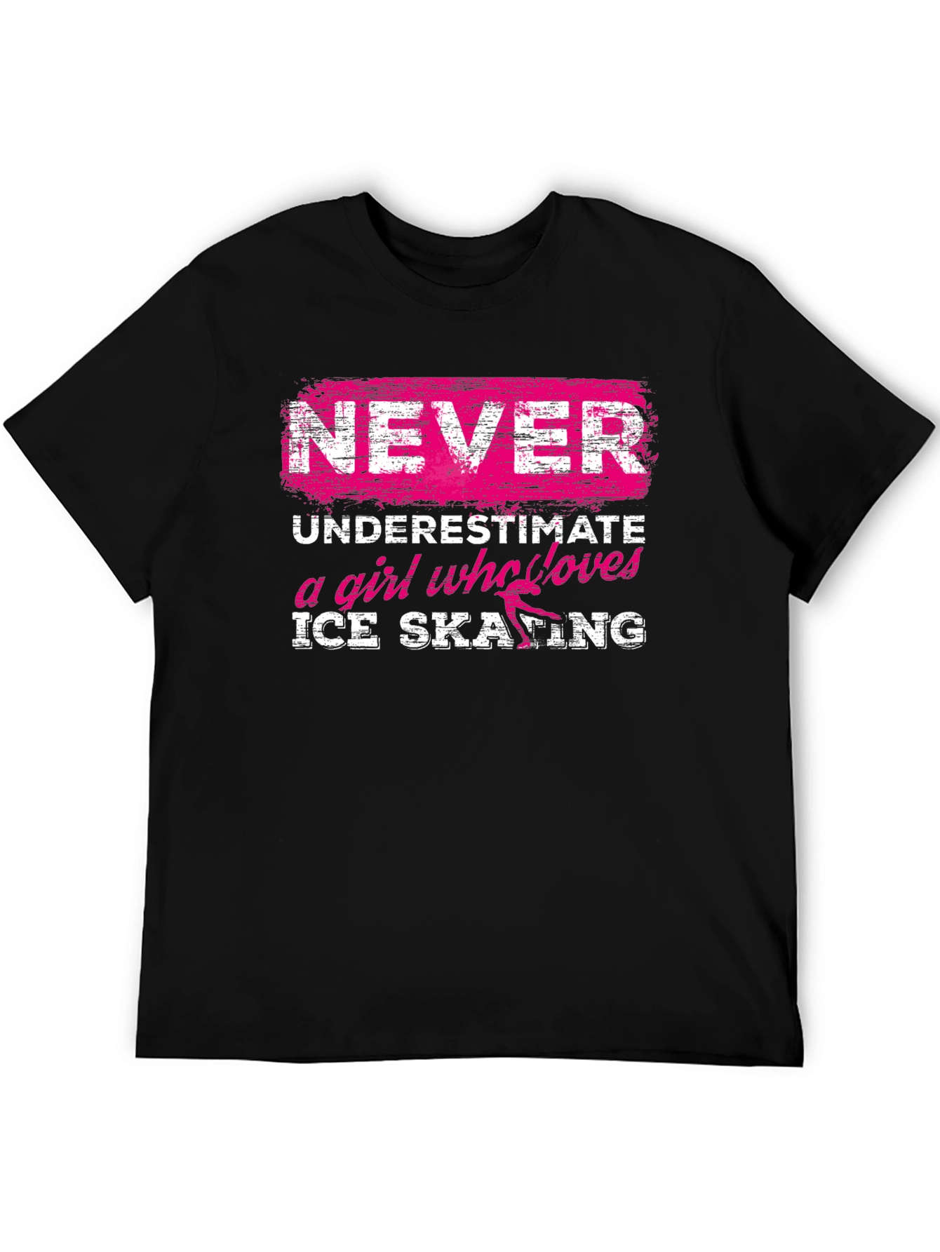 Never Underestimate a Girl Who Loves Ice Skating T-Shirt