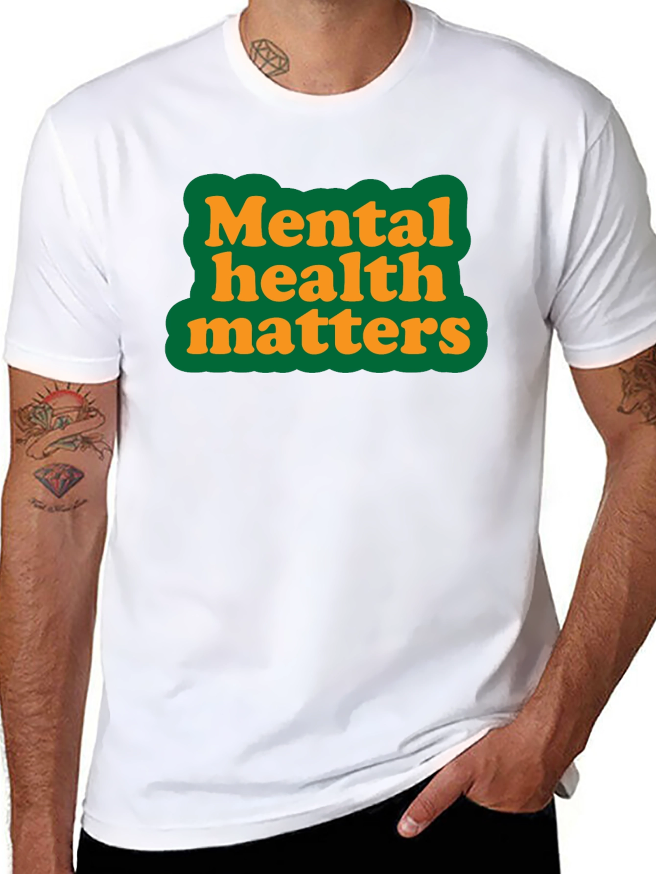Mental Health Matters Graphic Tee - Black Cotton T-Shirt