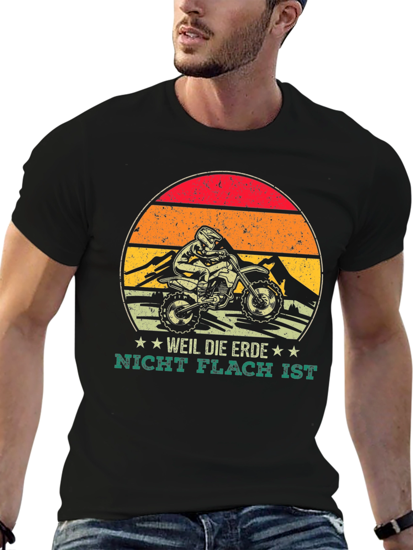 Dirt Bike Weil Die Erde Graphic Tee