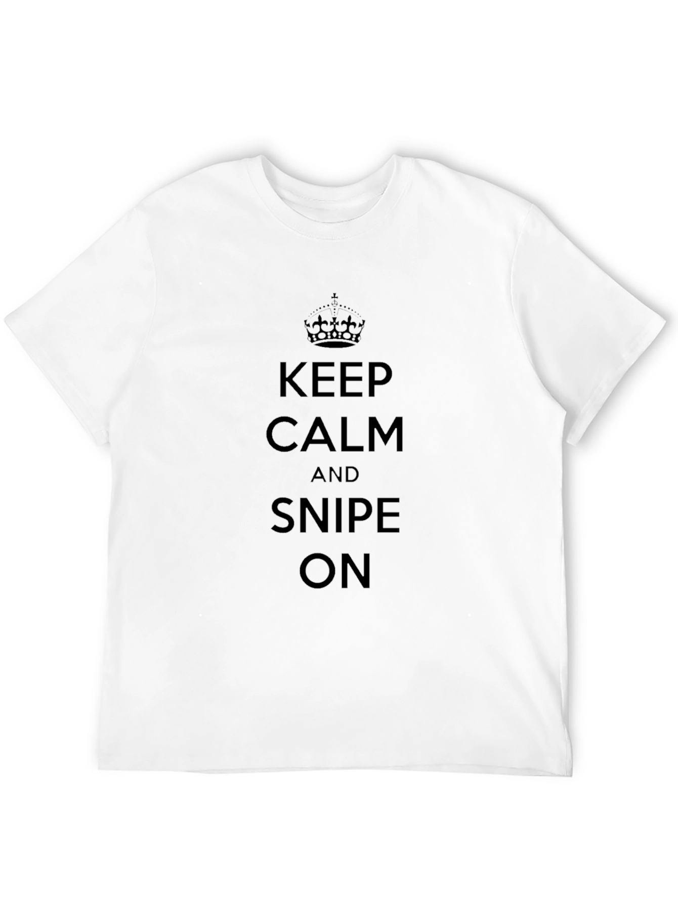 Keep Calm and Snipe On Black T-Shirt