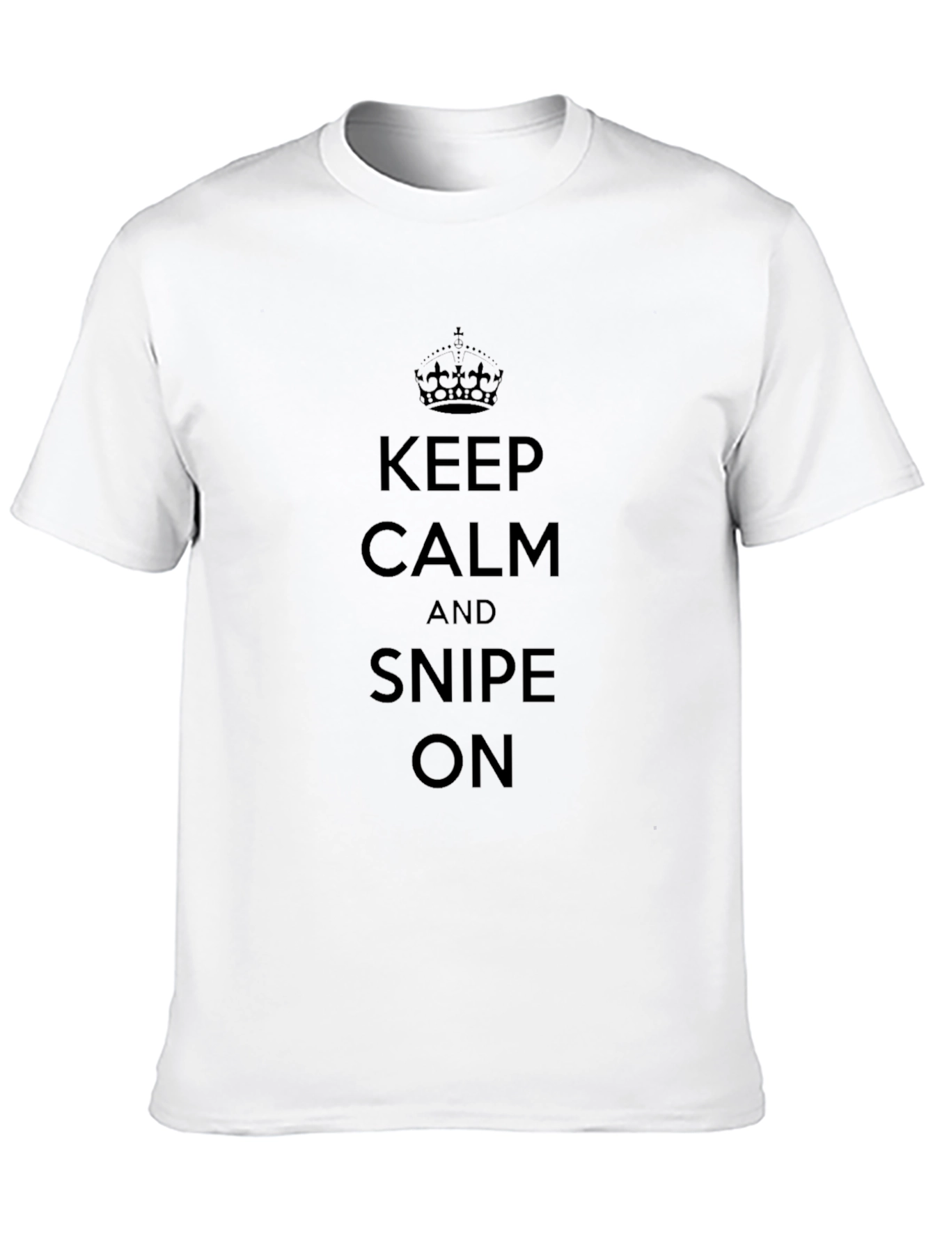 Keep Calm and Snipe On Black T-Shirt