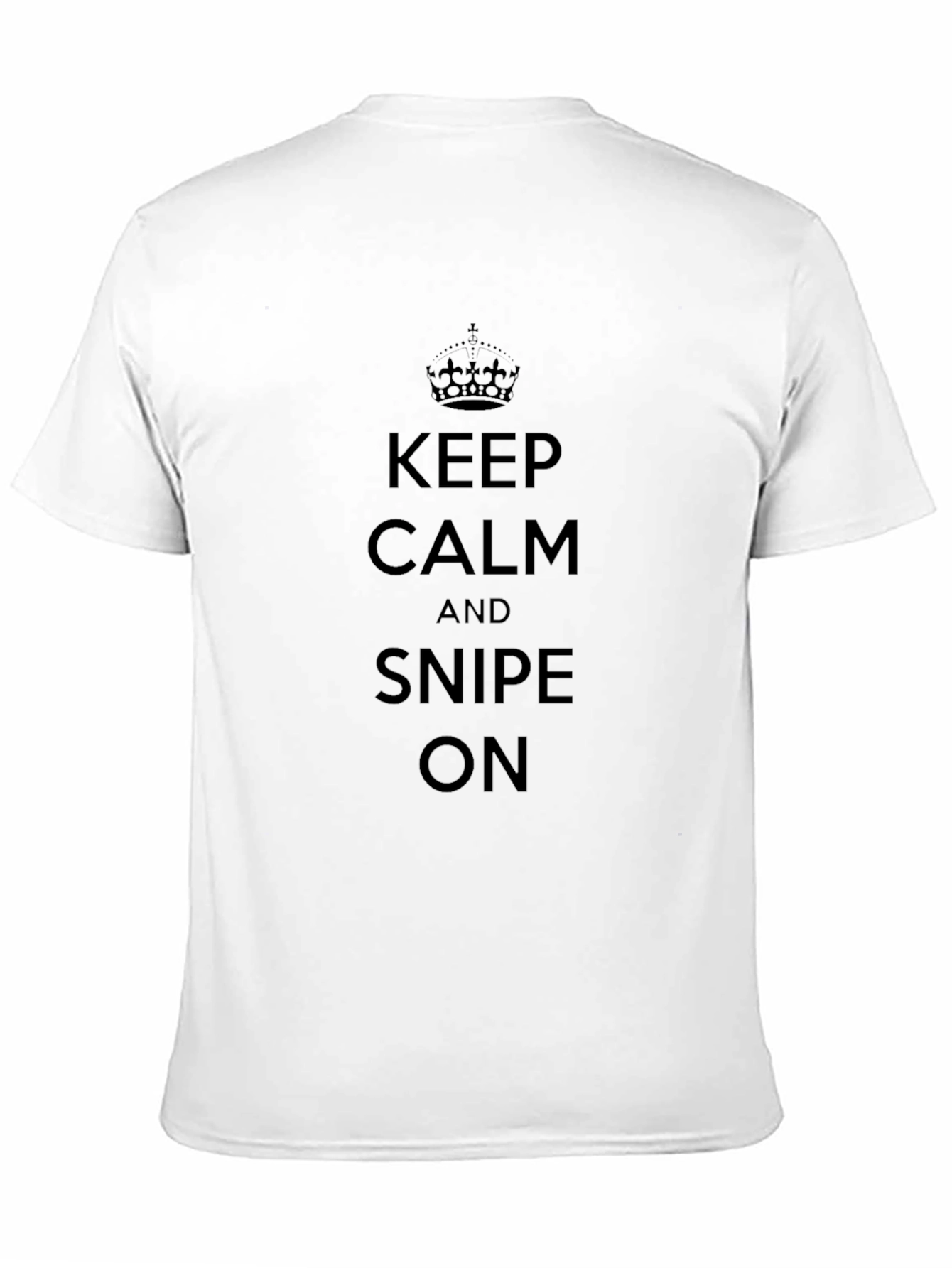 Keep Calm and Snipe On Black T-Shirt