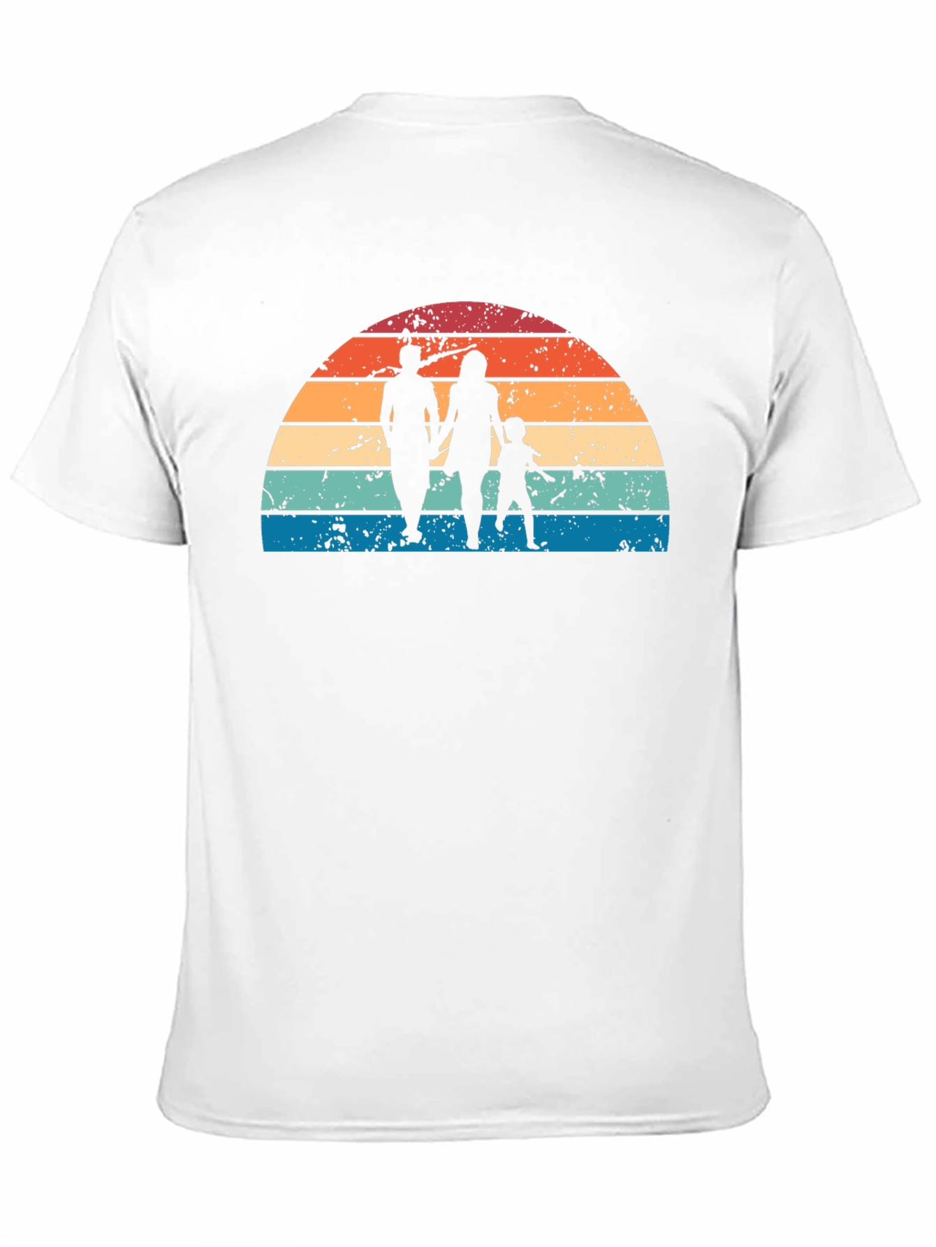 Retro Family Silhouette Graphic Tee
