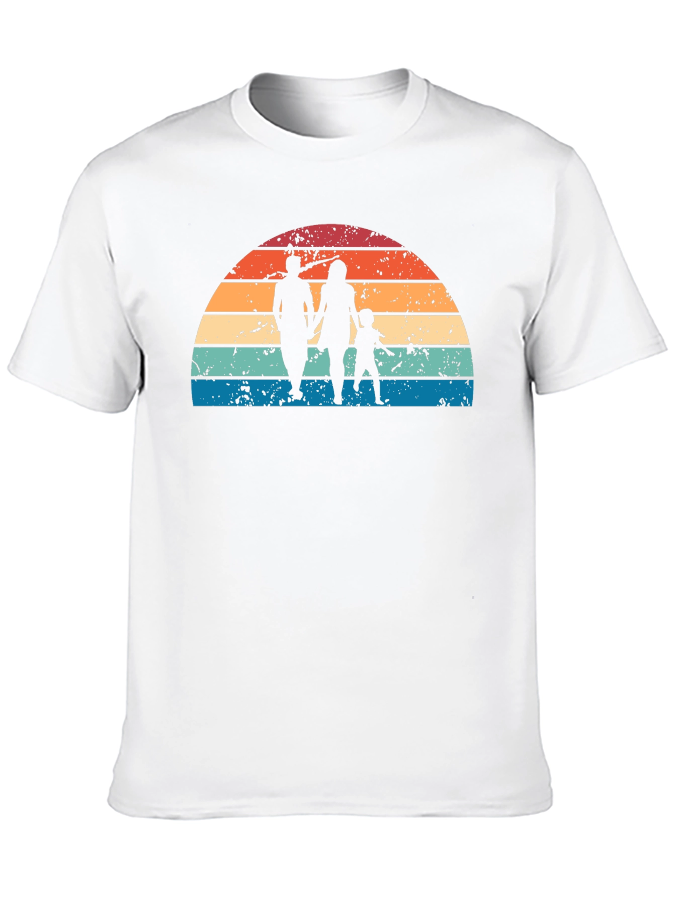 Retro Family Silhouette Graphic Tee