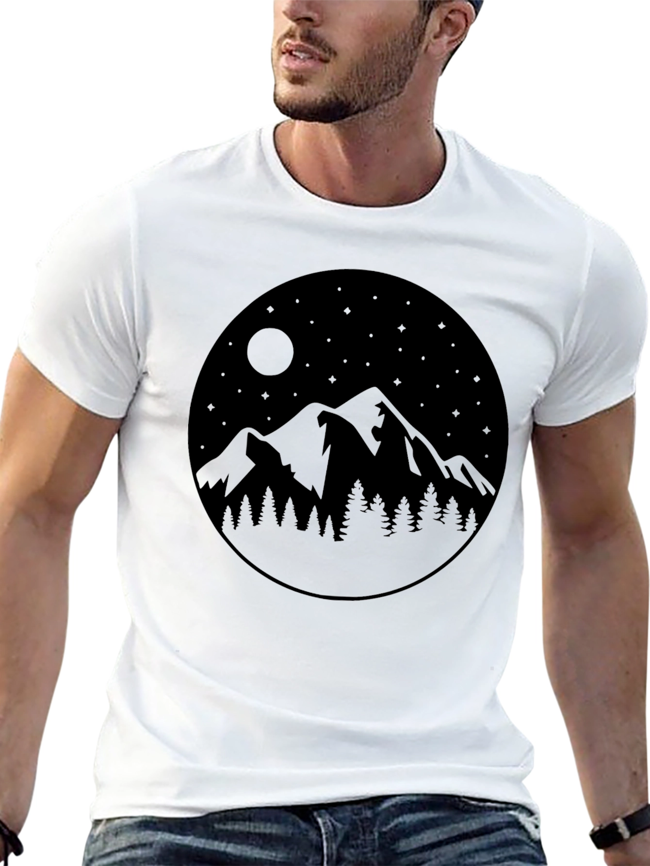 Mountainscape Graphic Tee - Black