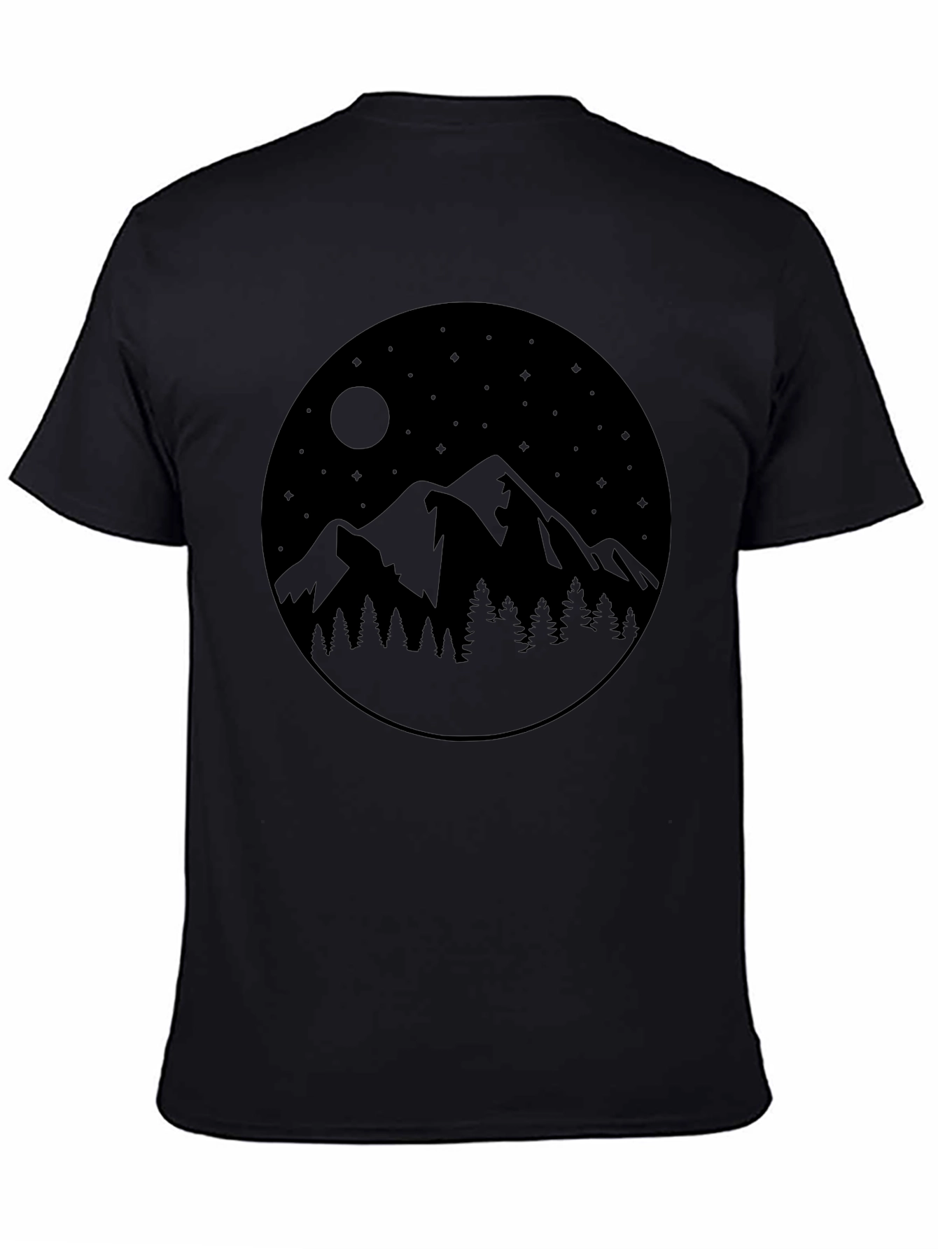 Mountainscape Graphic Tee - Black