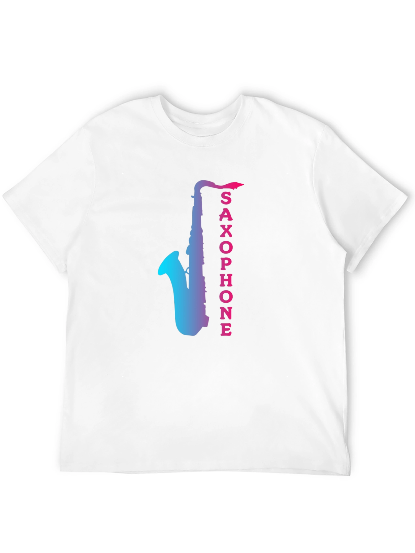 Saxophone Gradient Graphic Mens Black T-Shirt