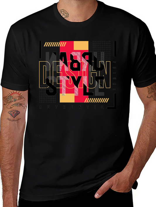 Urban Graphic Print Black T-Shirt