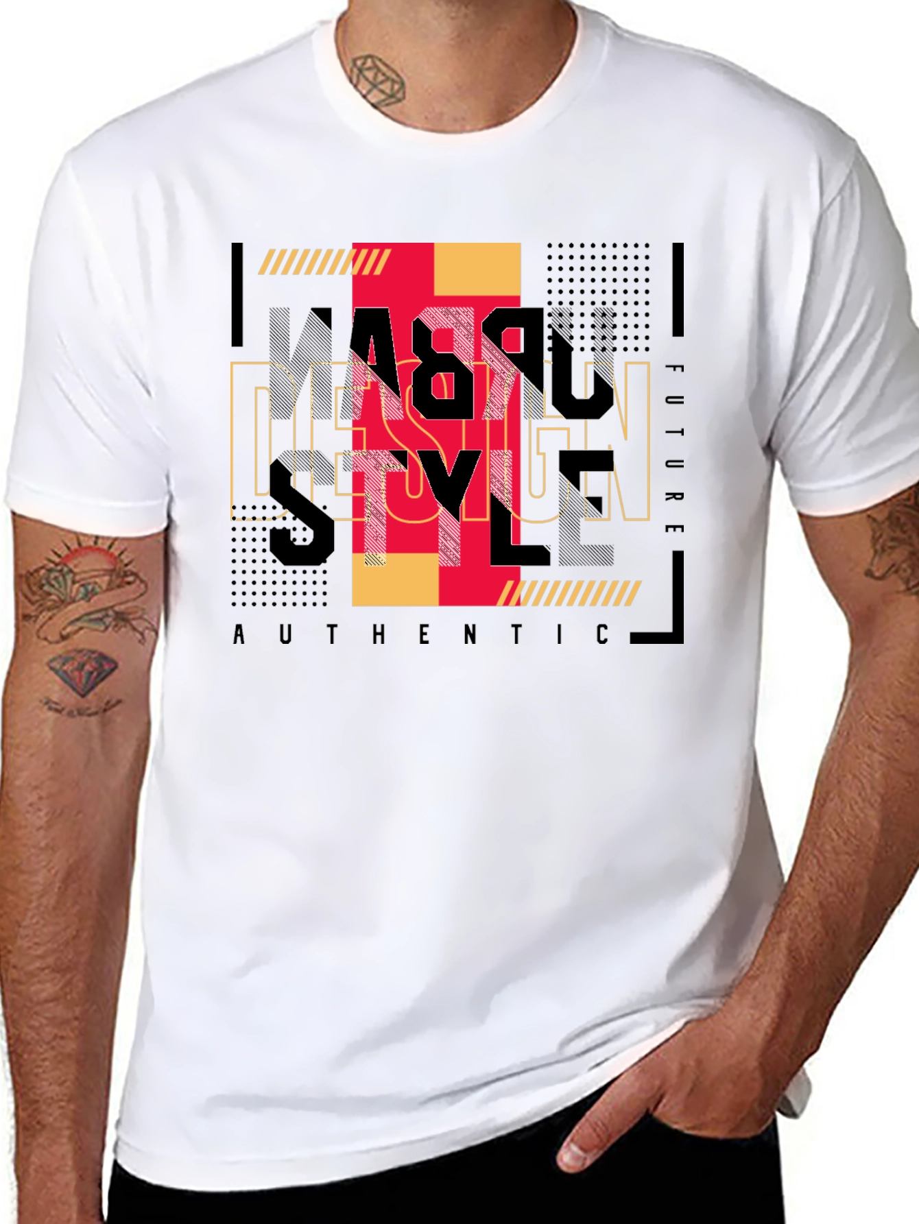 Urban Graphic Print Black T-Shirt