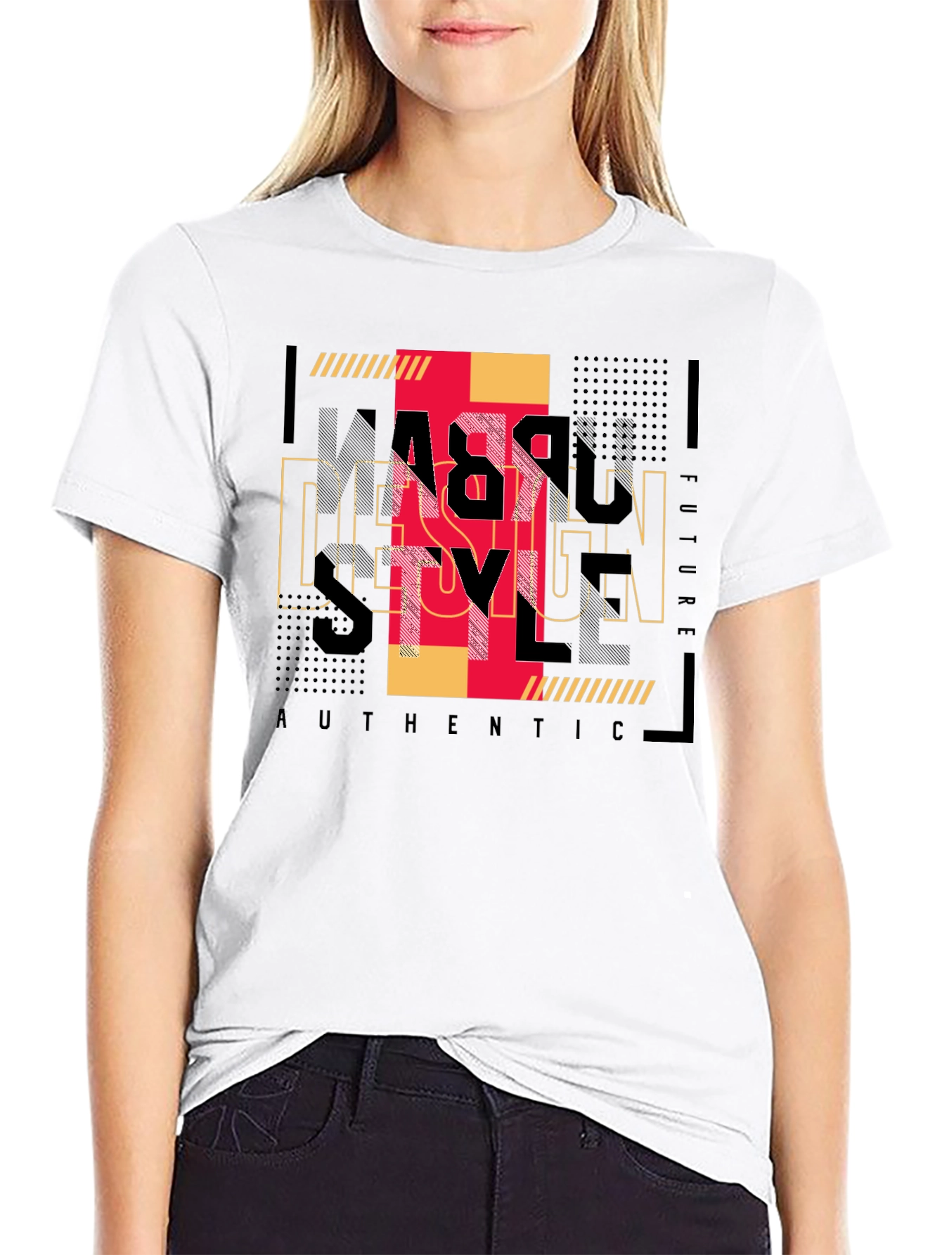 Urban Graphic Print Black T-Shirt