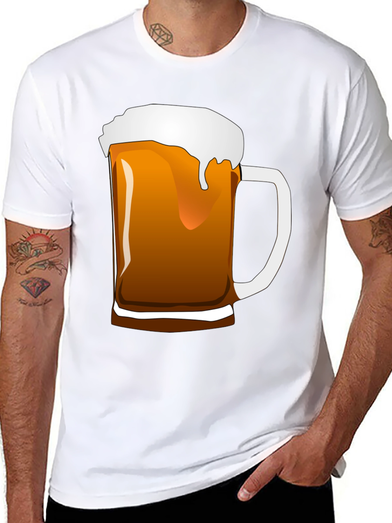 Beer Mug Graphic Tee - Black Unisex T-Shirt