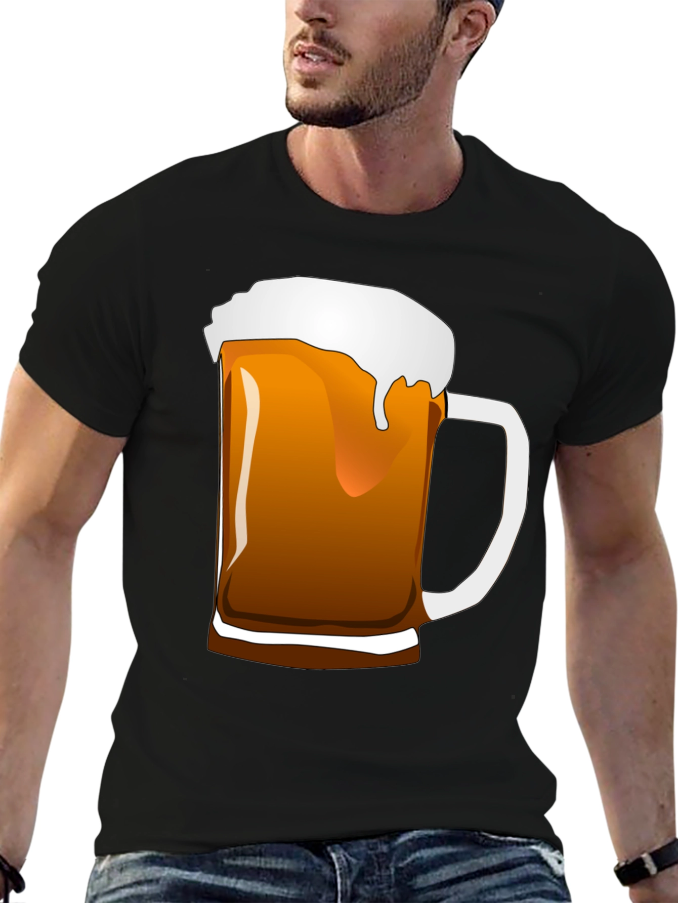 Beer Mug Graphic Tee - Black Unisex T-Shirt