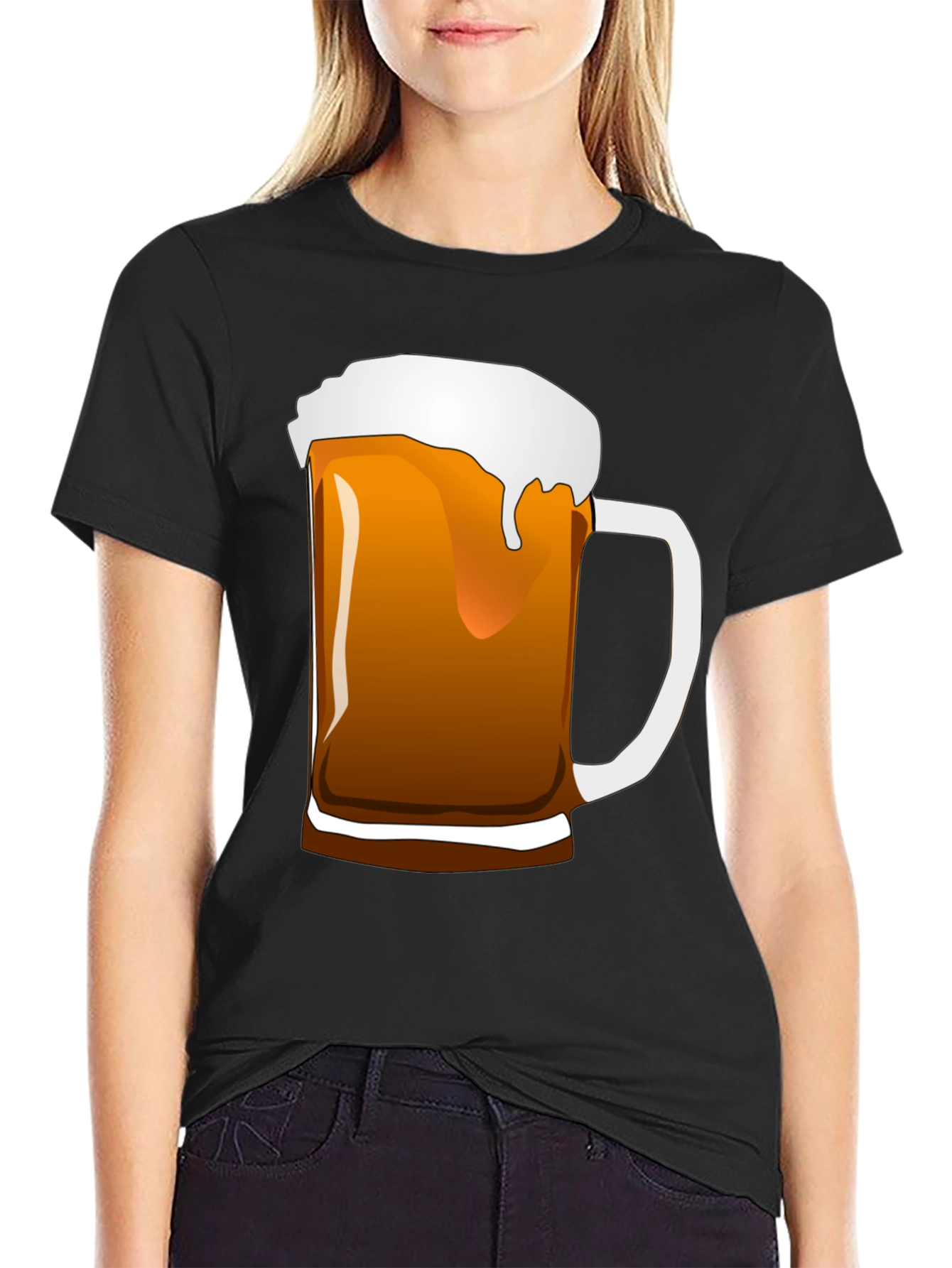 Beer Mug Graphic Tee - Black Unisex T-Shirt