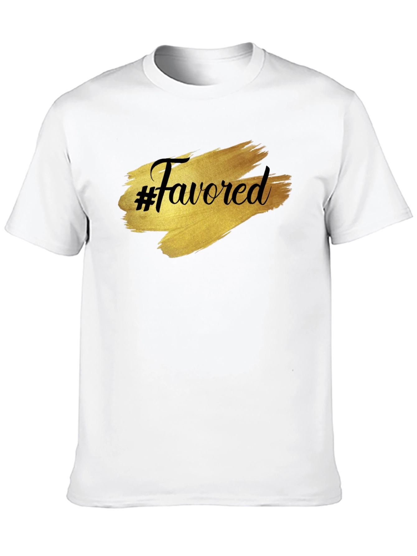 #Favored Graphic T-Shirt - Stylish Black Tee