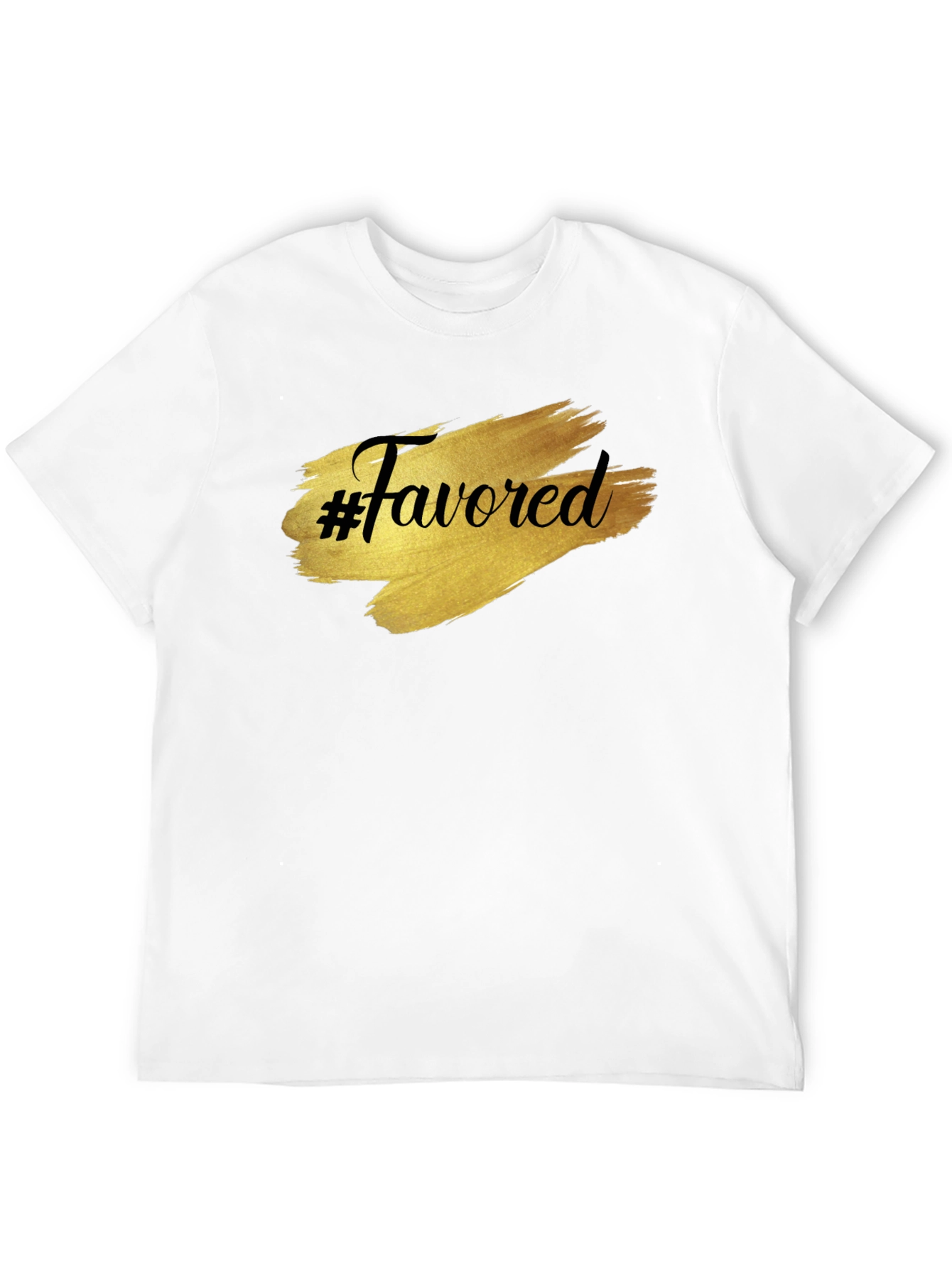 #Favored Graphic T-Shirt - Stylish Black Tee