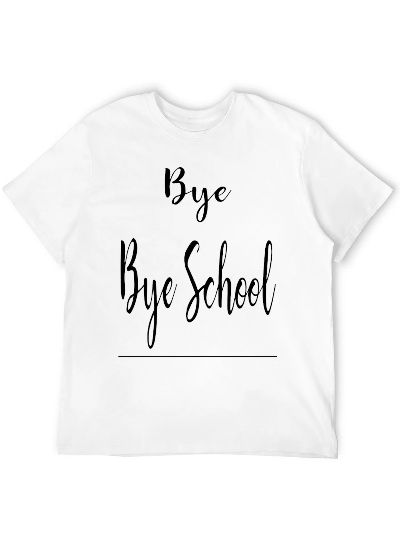 Bye Bye School Graphic Tee - Black