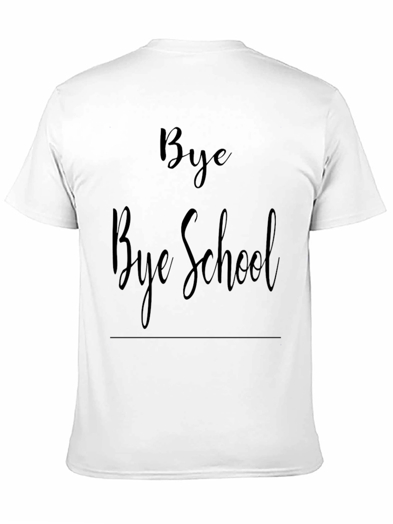 Bye Bye School Graphic Tee - Black