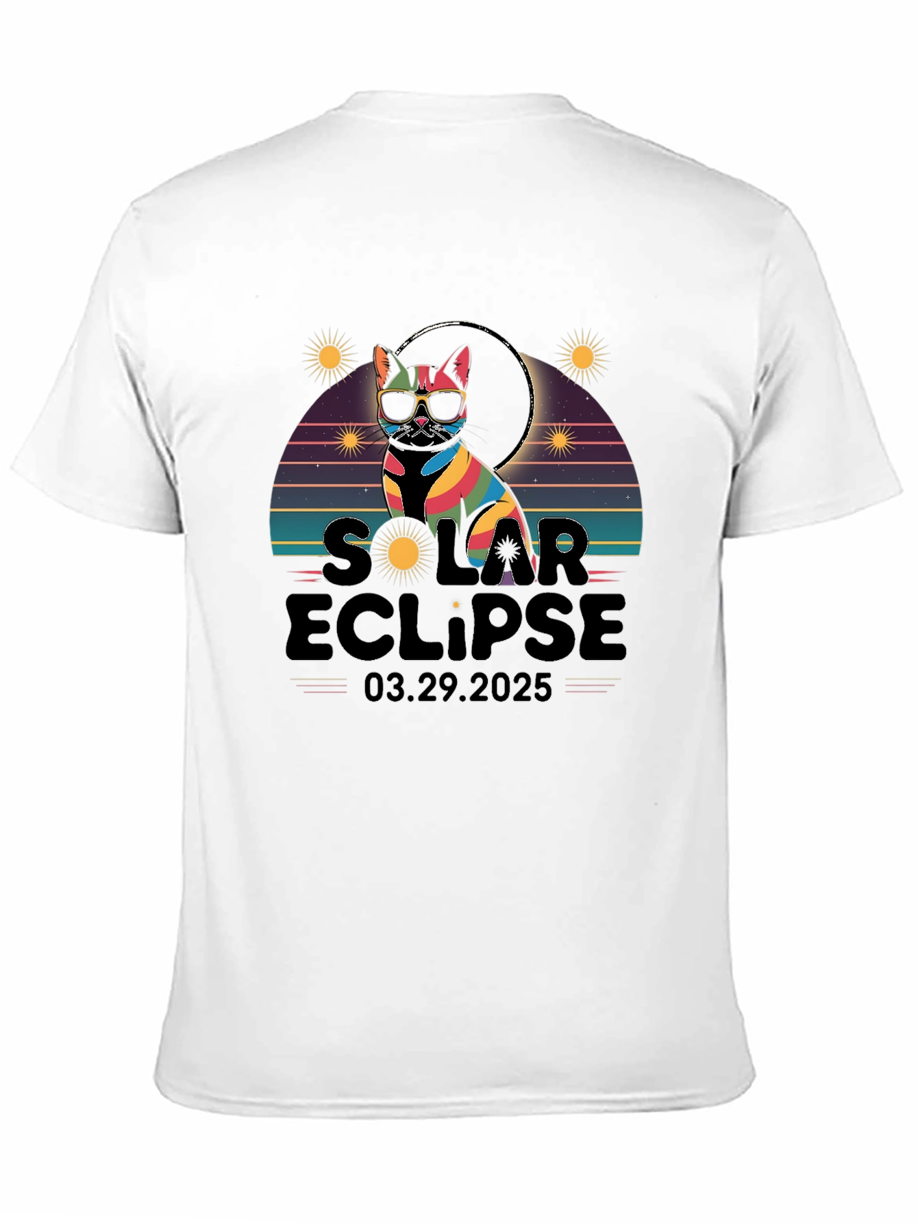 Solar Eclipse Cat T-Shirt - March 29 2025