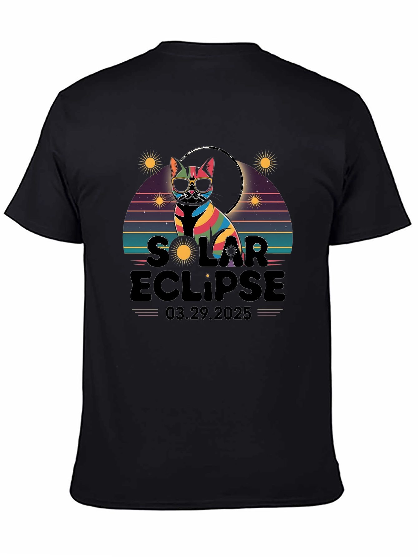 Solar Eclipse Cat T-Shirt - March 29 2025
