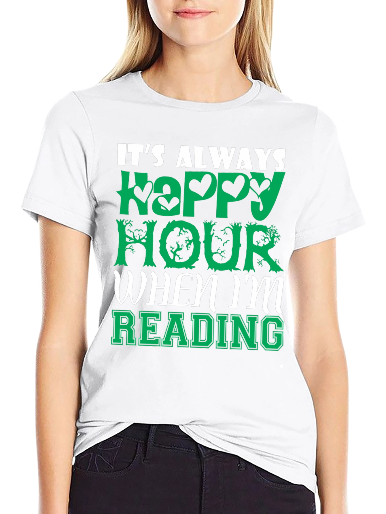 Happy Hour Reading T-Shirt - Book Lover Tee